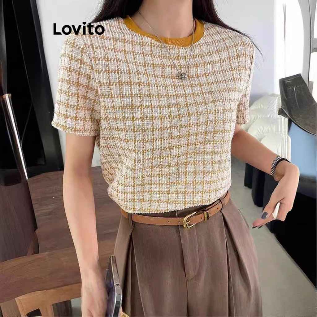 Blusa Gingham Lovito: Estilo Casual para o Verão!