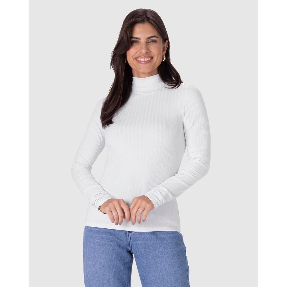 Blusa Gola Alta Canelada: Conforto e Estilo!
