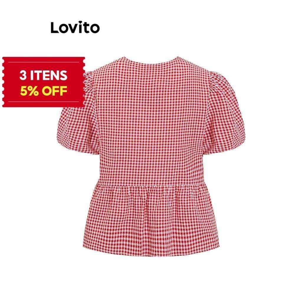 Blusa Guingão com Laço Lovito: Estilo e Fofura!