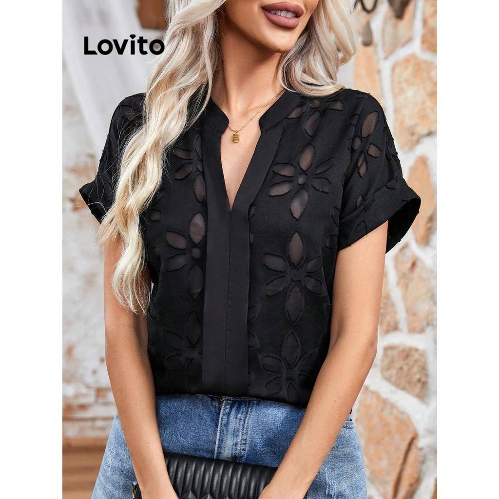 Blusa Jacquard Lovito: Elegância e Sofisticação