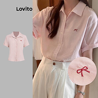 Blusa Listrada Lovito: Estilo Casual e Fresco