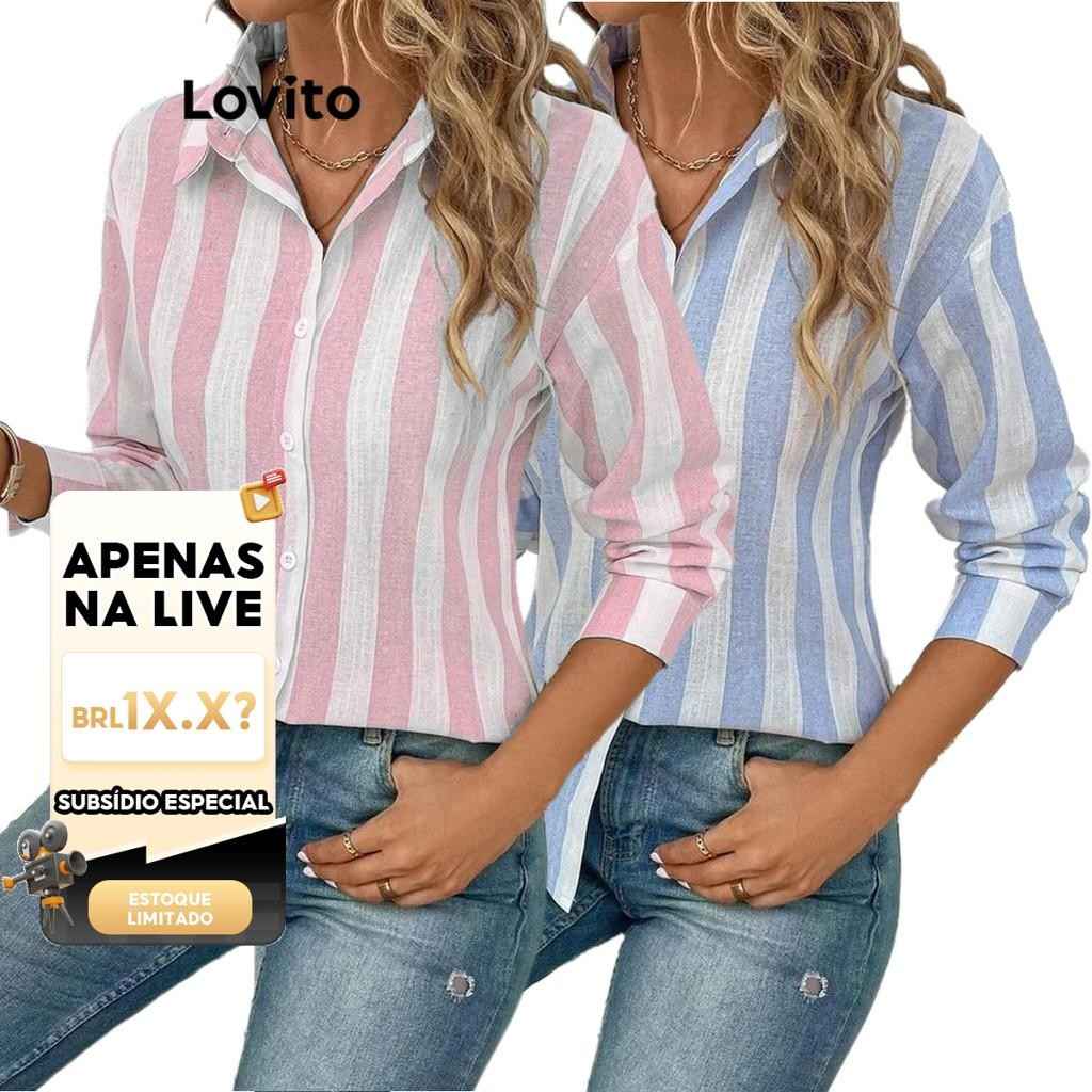 Blusa Listrada Lovito: Estilo Casual e Moderno