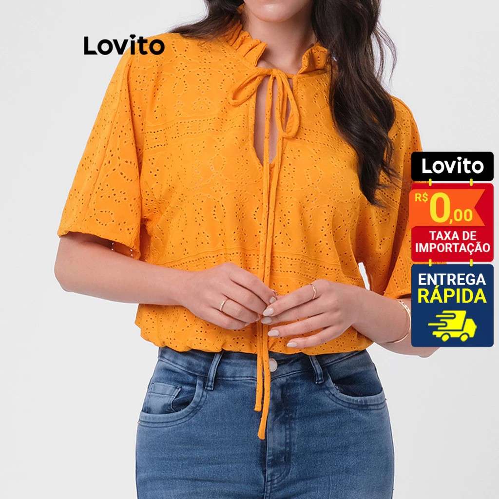 Blusa Lovito Babados: Elegância e Conforto!