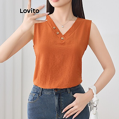 Blusa Lovito Casual com Botões – Aposte na Essência do Verão