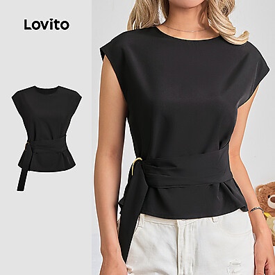 Blusa Lovito com Cinto: Elegância e Conforto