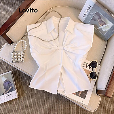 Blusa Lovito com Gravata: Estilo Casual e Elegante