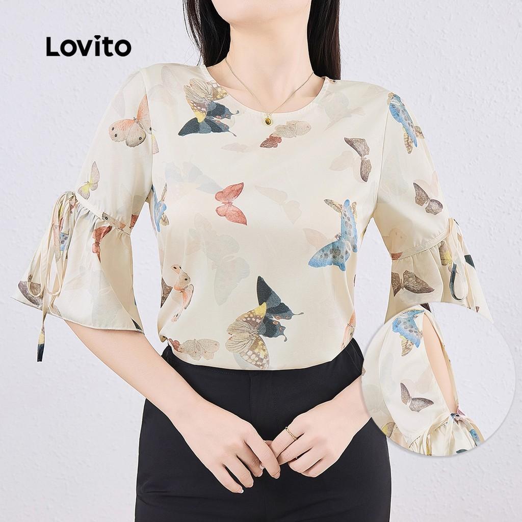 Blusa Lovito Elegante: Babados e Borboleta 🦋