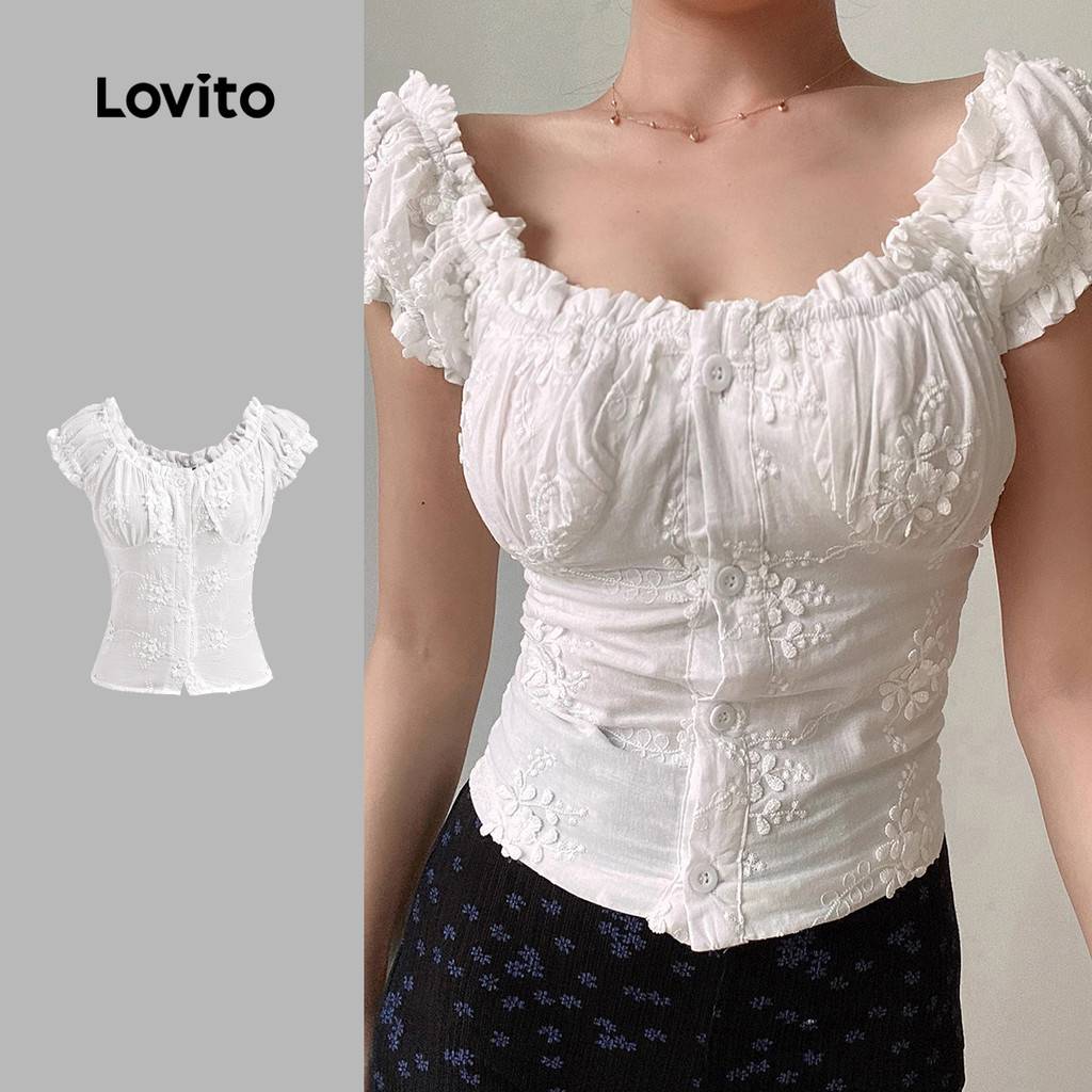 Blusa Lovito Elegante: Bordados e Estilo!