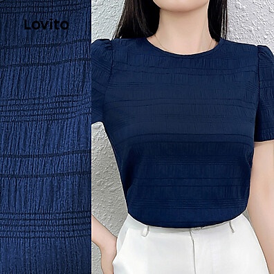 Blusa Lovito Jacquard: Elegância para o Verão