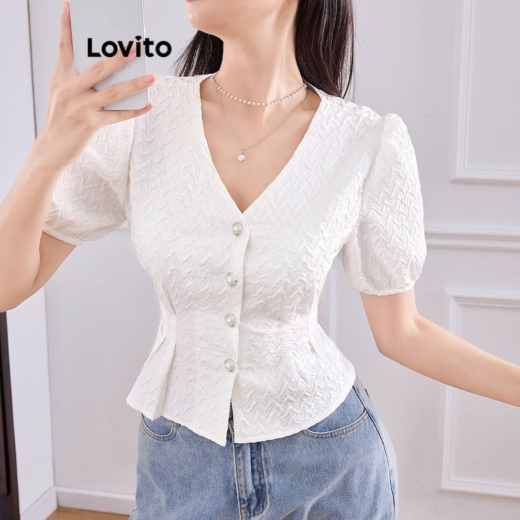 Blusa Lovito Plissada: Elegância Casual!