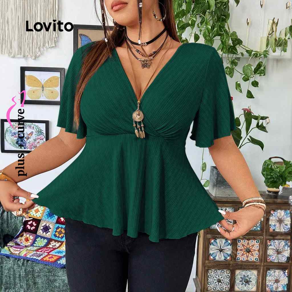 Blusa Lovito Plus Size: Conforto e Estilo!