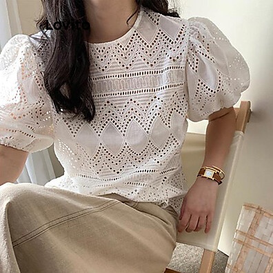 Blusa Manga Bufante Lovito: Elegância Casual