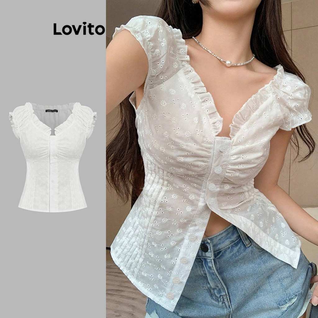 Blusa Plissada Lovito: Elegância e Conforto!