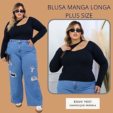 Blusa Plus Size Choker: Estilo e Conforto!