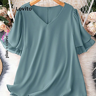 Blusa Plus Size Lovito: Elegância em Camadas