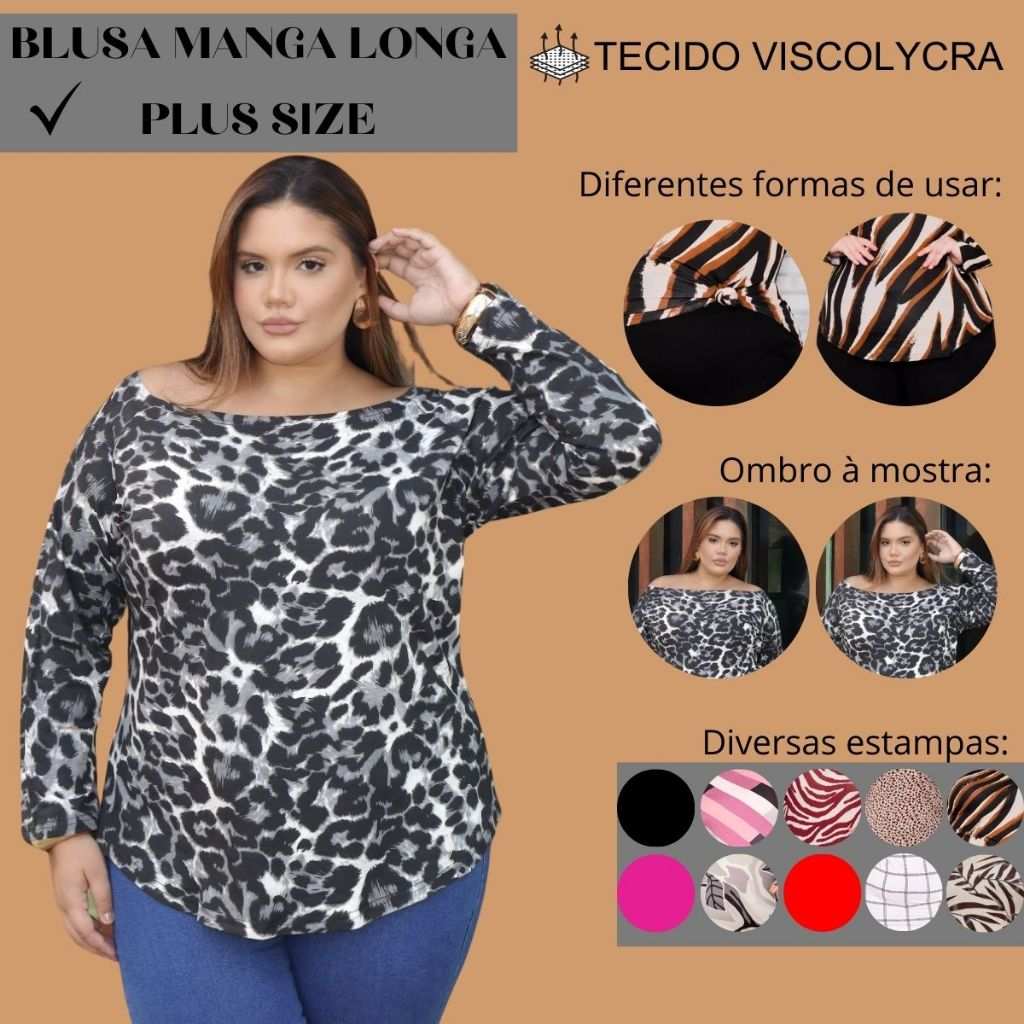 Blusa Plus Size Manga Longa: Conforto e Estilo!