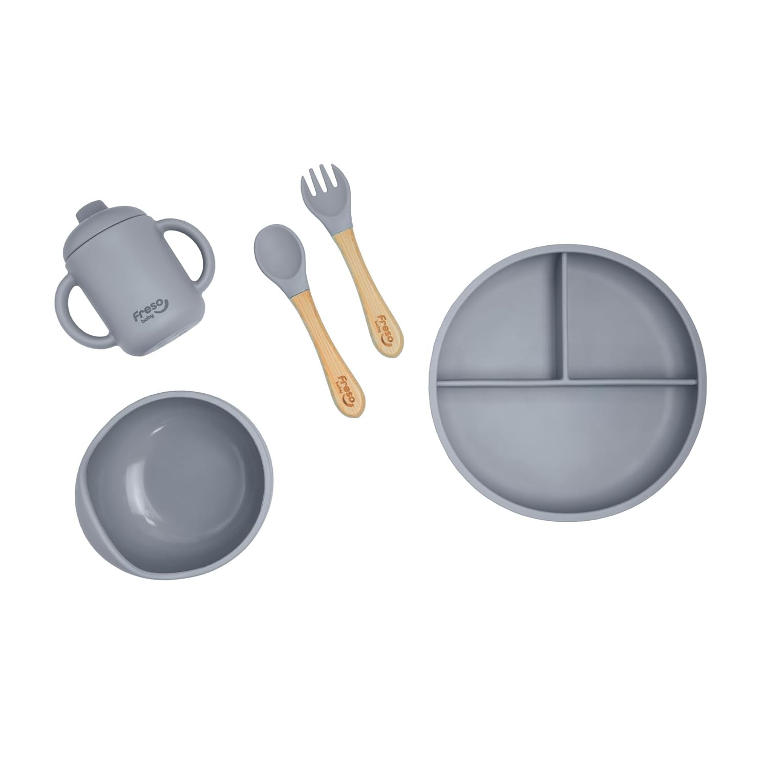 Freso Baby Kit Alimentação Silicone Atóxico - BLW Seguro e Prático para Bebês