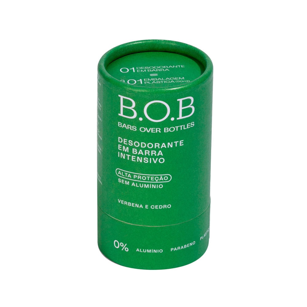 B.O.B Intensivo: Desodorante Natural Verbena e Cedro