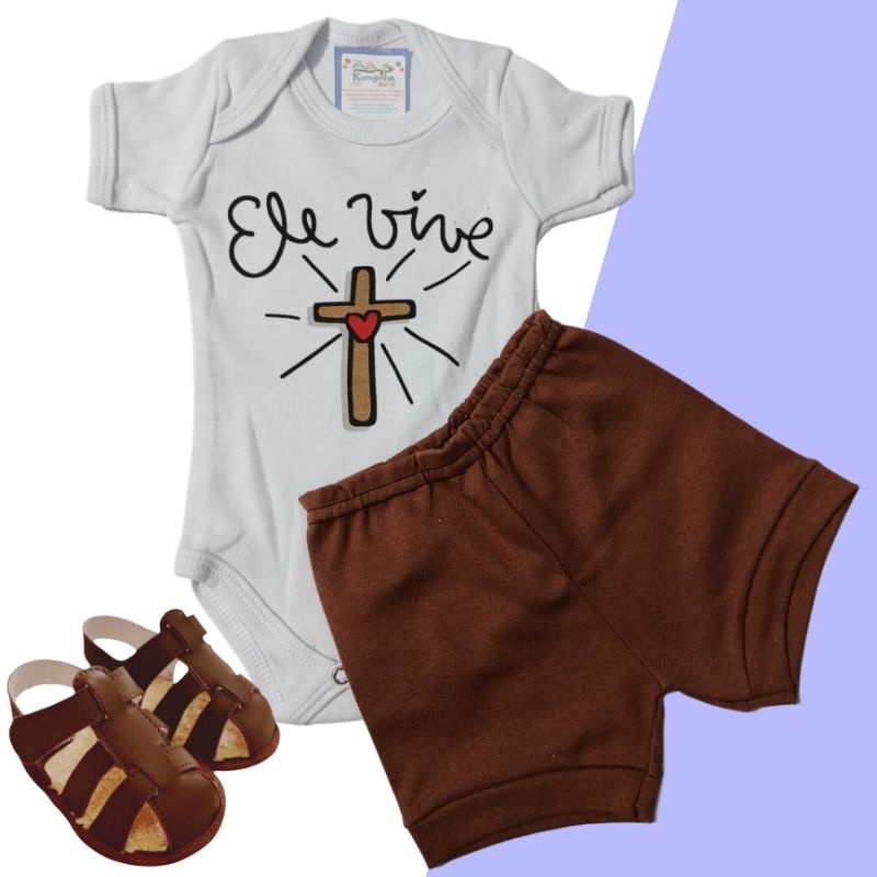 Body Bebê Ele Vive: Estilo Gospel para seu Anjinho