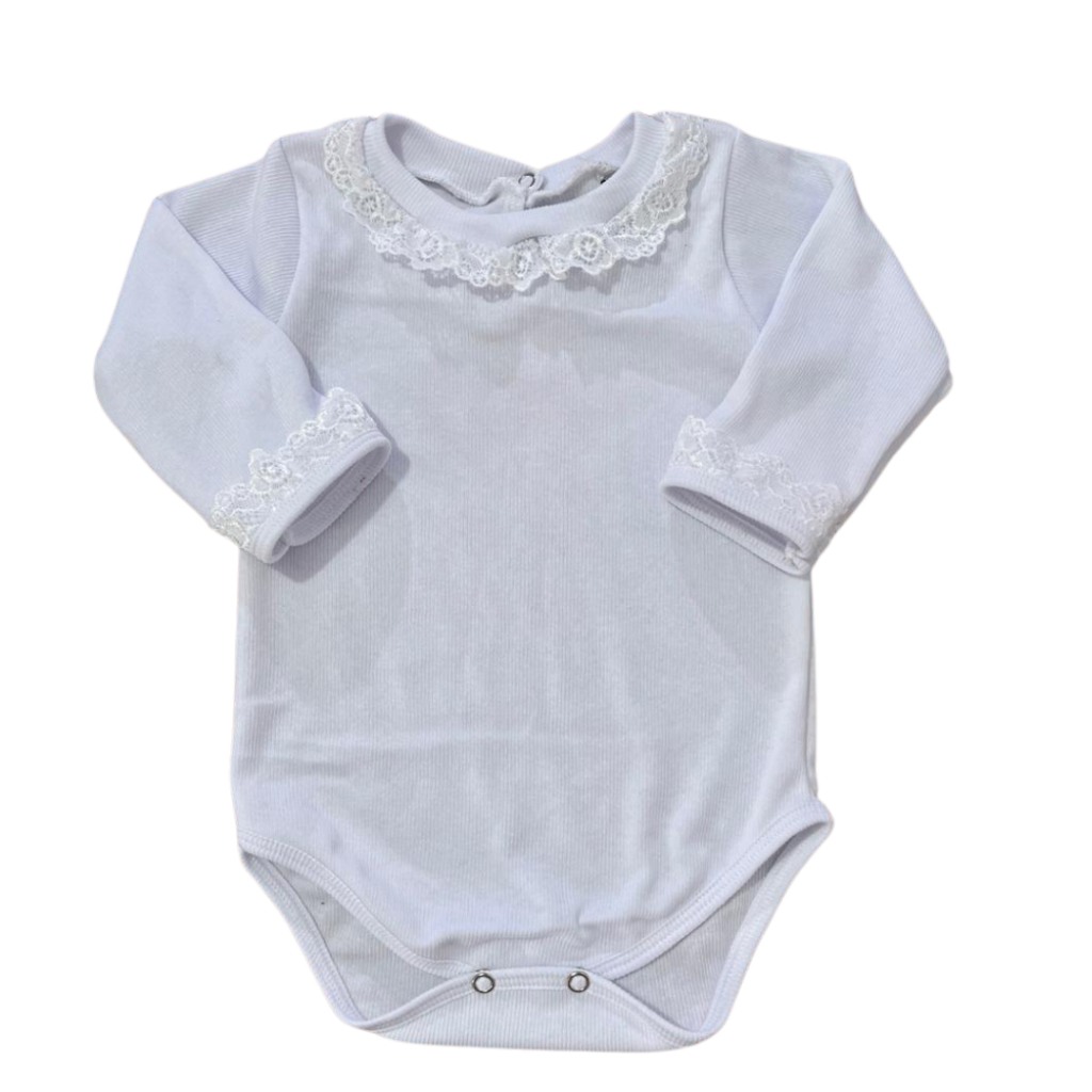 Body Bebê Menina: Renda e Conforto (P-1 Ano)
