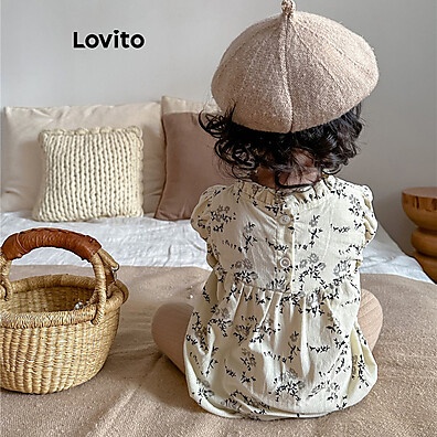 Body Floral Plissado Lovito: Elegância para Bebê