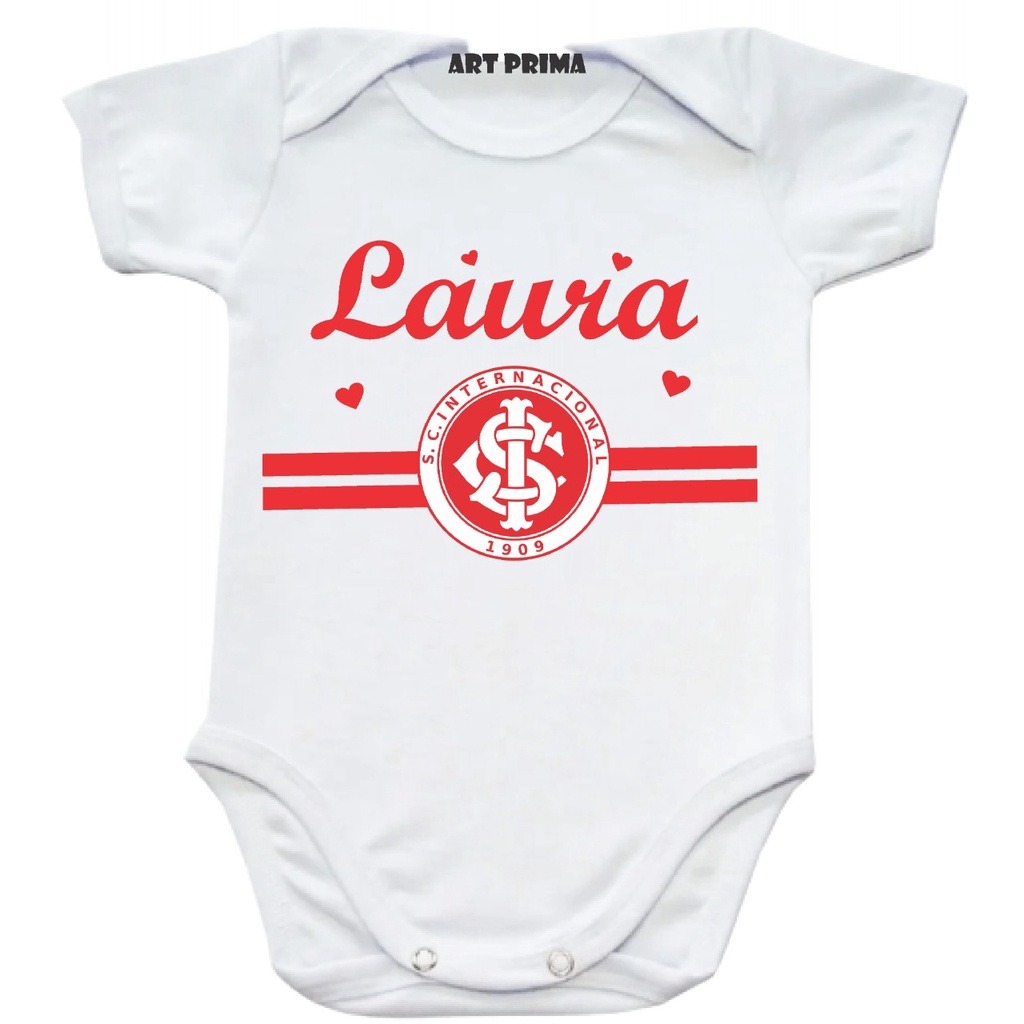 Body Infantil Personalizado com Nome Inter: Conforto e Estilo