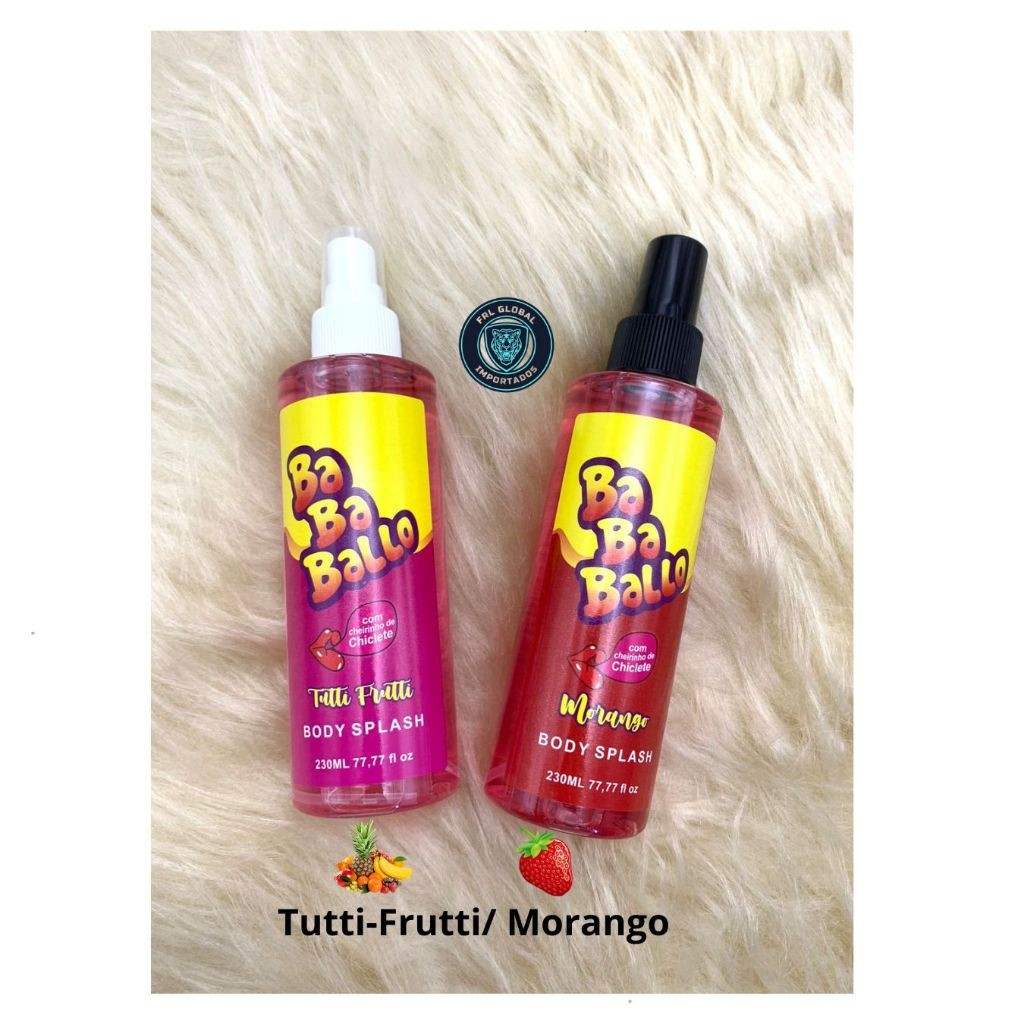 Body Splash Chiclete e Frutas 230ml – Kit com 2