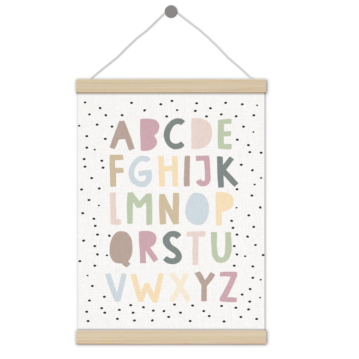 Moldura de Pôster Boho Pastel Colorido 30,5x40,6cm - Decoração Educativa Infantil para Sala de Aula e Pré-Escola