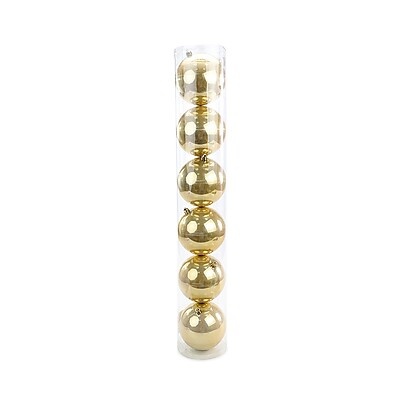Bolas de Natal Peroladas: Ouro Elegante para sua Árvore!