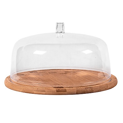 Boleira de Bambu com Tampa Cúpula Sense 27,5cm – Elegância e Praticidade na Mesa