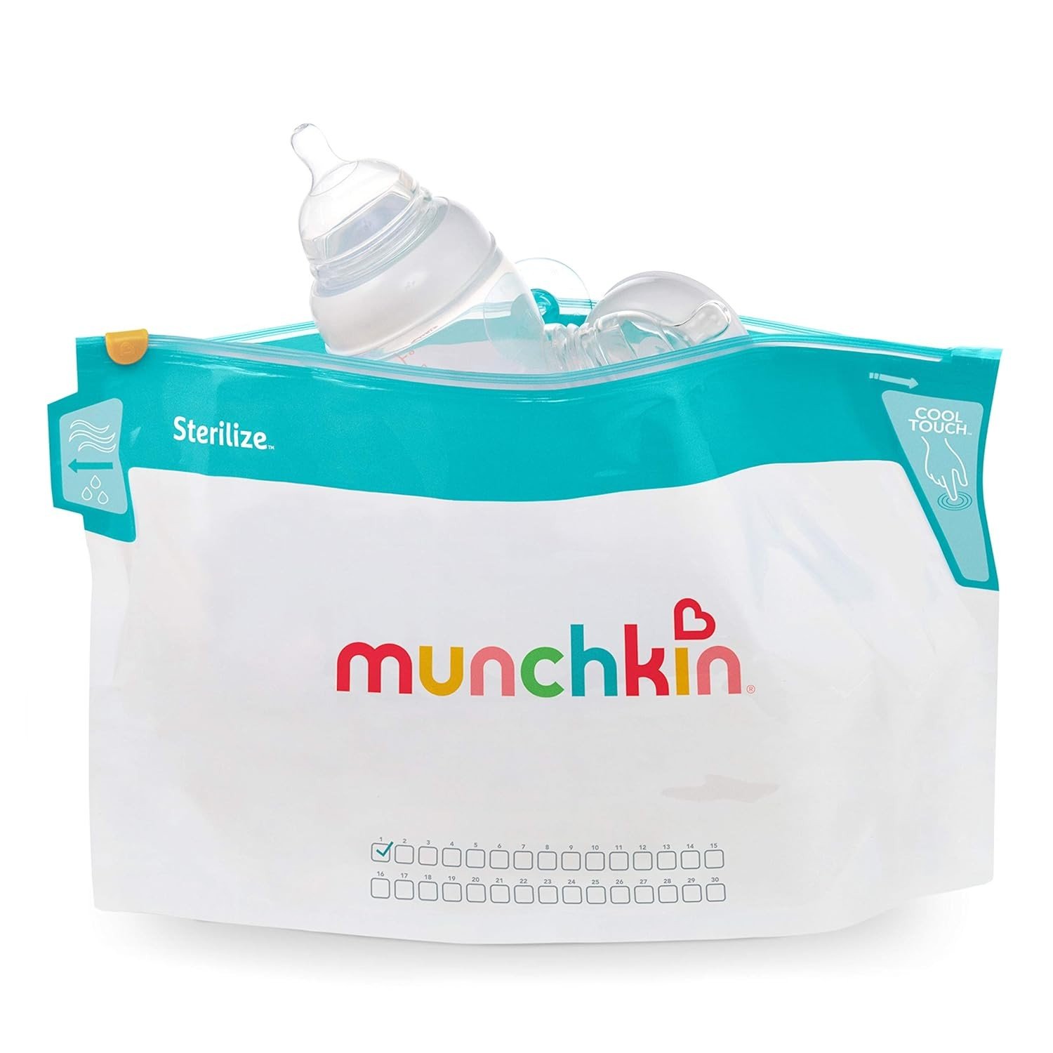 Bolsa de Esterilização a Vapor Munchkin® Sterilize™ para Micro-ondas – 6 Unidades Reutilizáveis