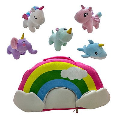 Bolsa de Pelúcia Arco-Íris com Surpresa!