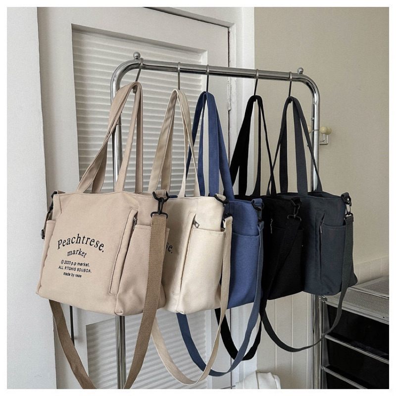 Bolsa Feminina de Ombro em Lona Grande – Prática e Estilosa