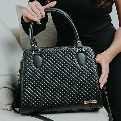 Bolsa Feminina Grande Bicolor com Alça Regulável