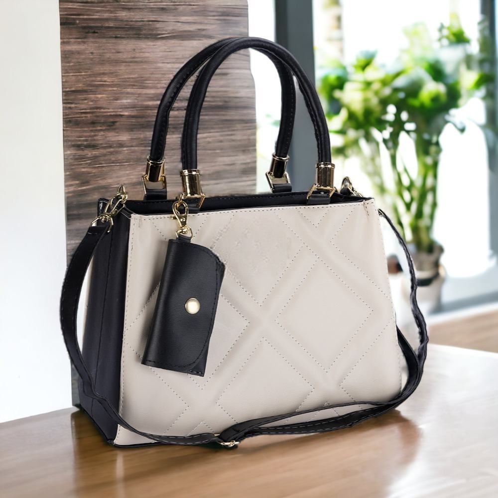Bolsa Lorena: Estilo Bicolor com Porta Moedas