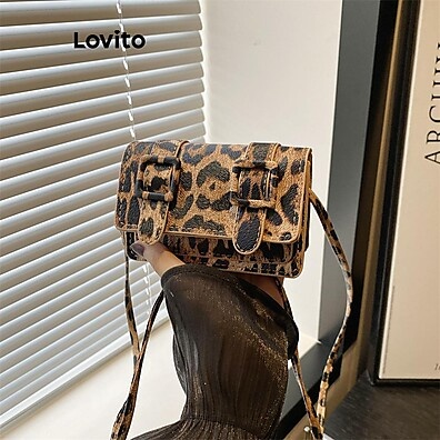 Bolsa Lovito Leopardo: Estilo Casual para o Outono/Inverno