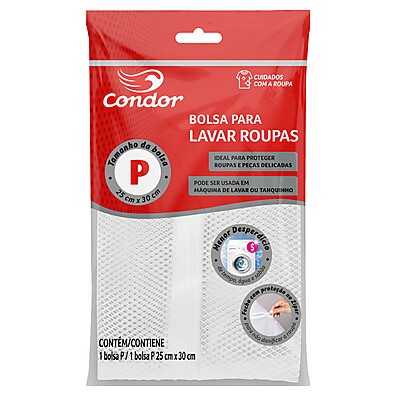 Bolsa para Lavar Roupa com Zíper Condor P – Economize Tempo e Produtos