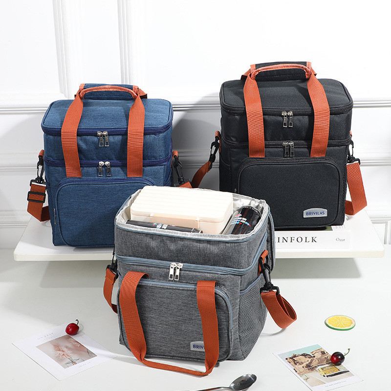 Bolsa Térmica Grande Capacidade com Zíper Duplo – Ideal para Viagens e Piquenique