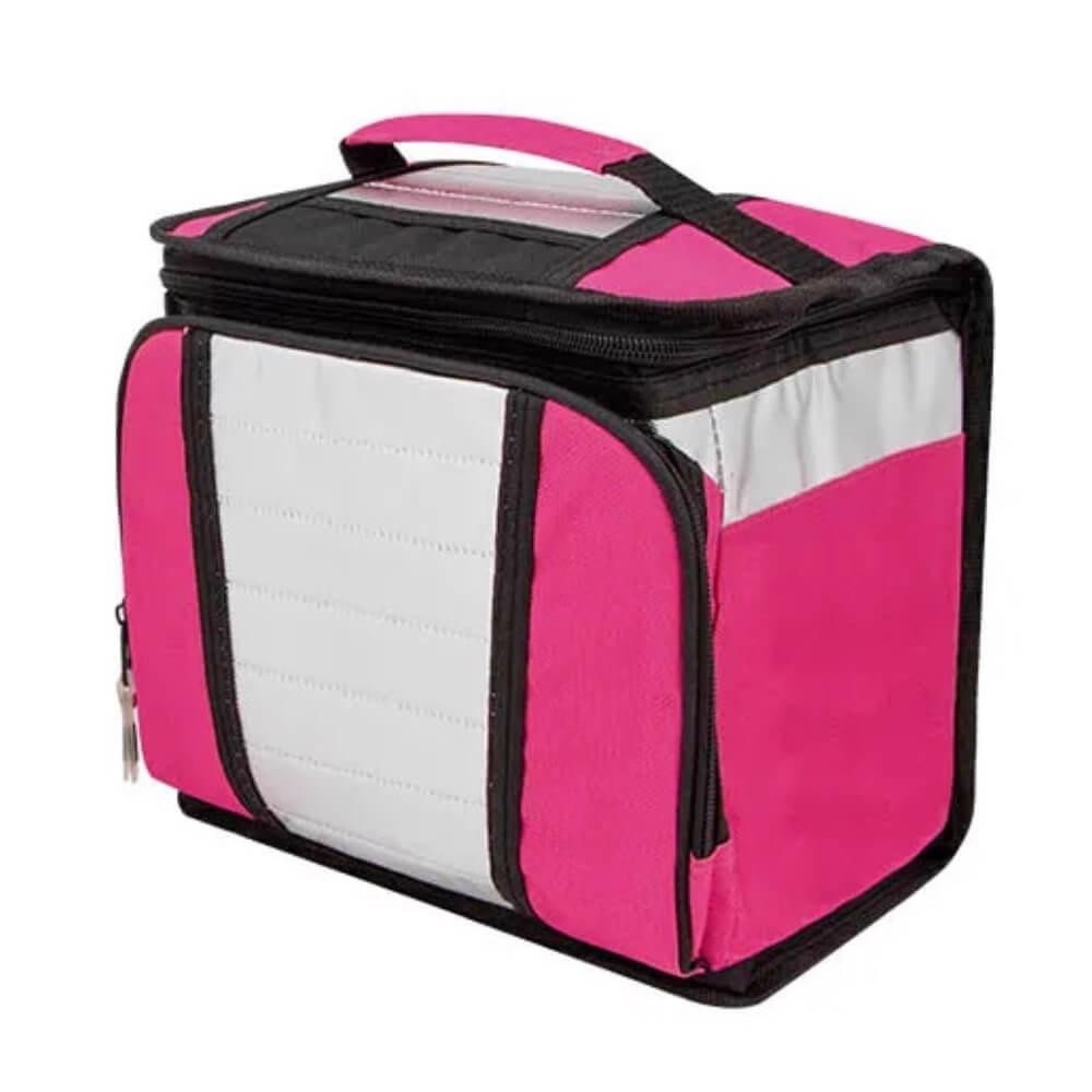 Bolsa Térmica Rosa 7,5L: Leve Tudo Fresquinho!