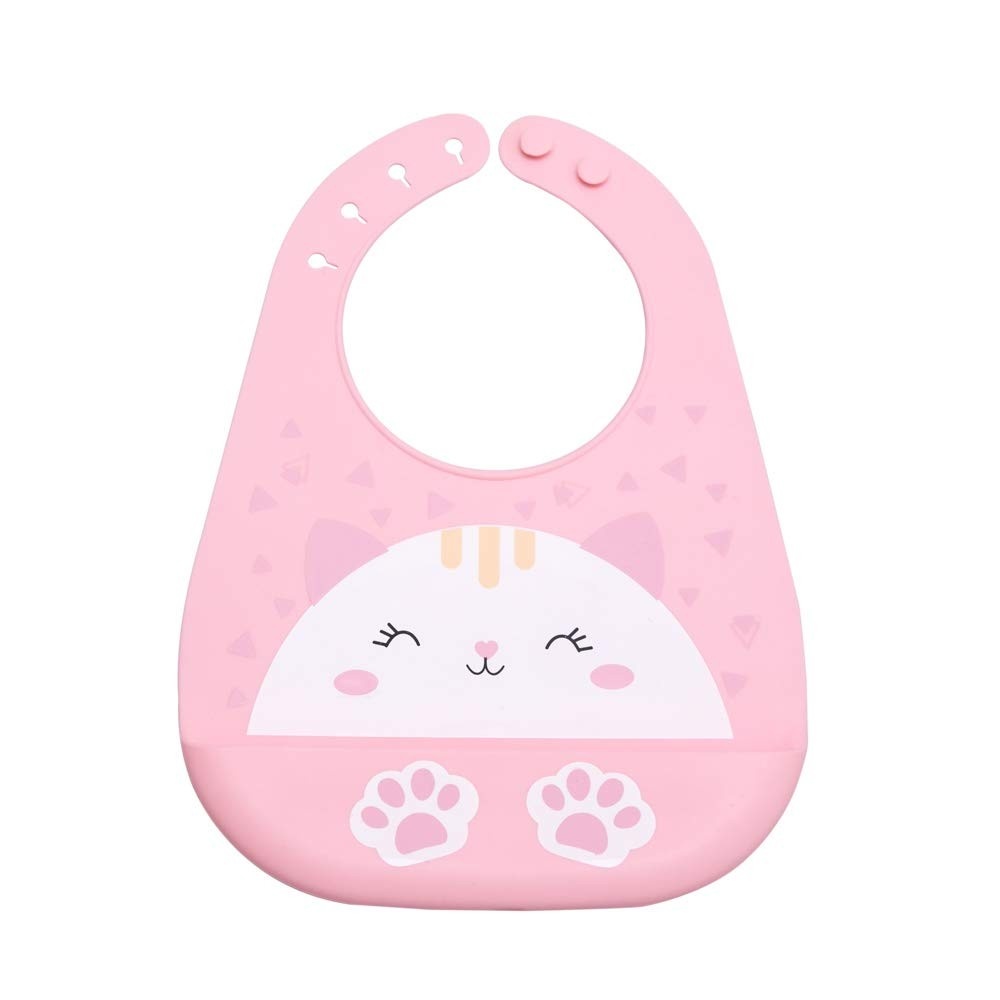 Papi Babador de Plástico Mami Bichus com Bolso Rosa 29cm x 20cm – Prático, Lavável e Estiloso para Bebês