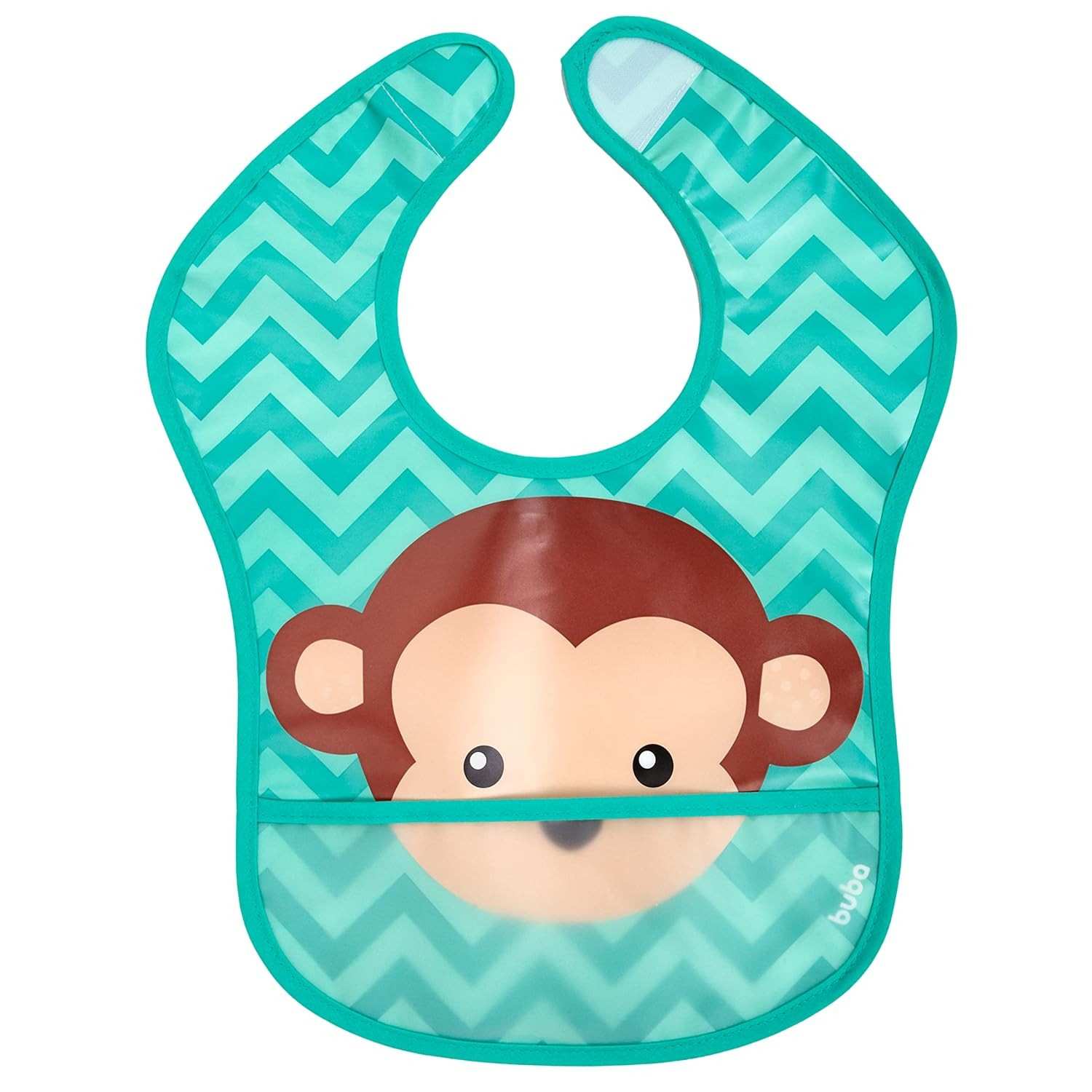 Buba Babador Com Bolso Macaco Impermeável com Fechamento em Velcro