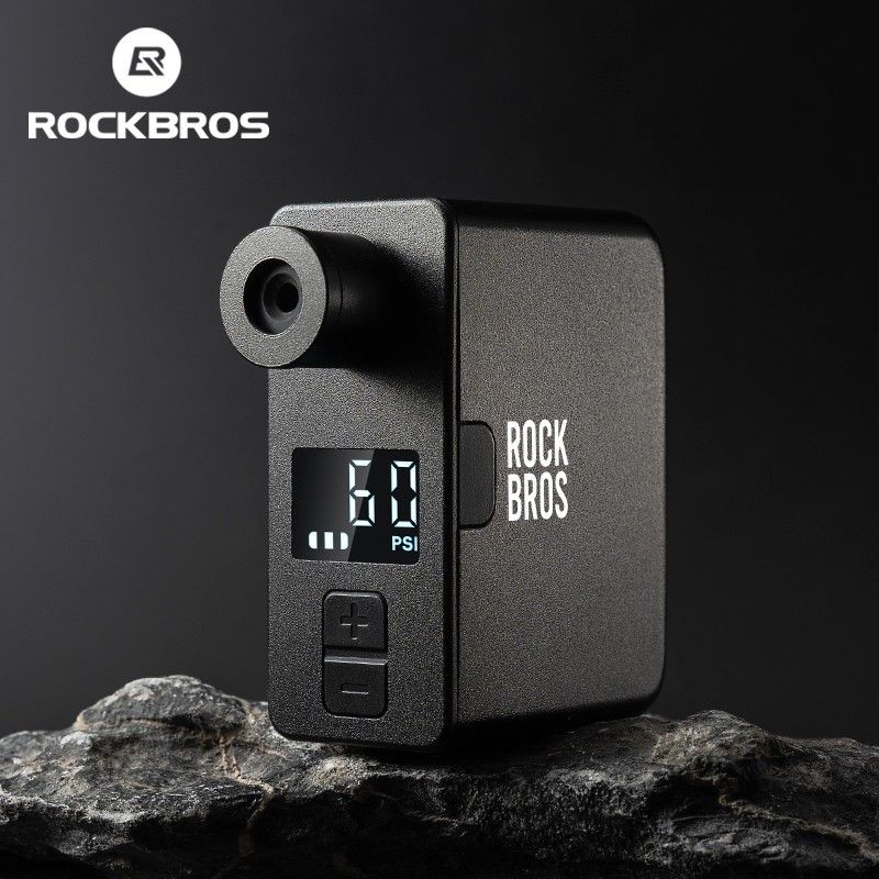 Bomba de Ar Elétrica ROCKBROS 120PSI: Encha Pneus Já!