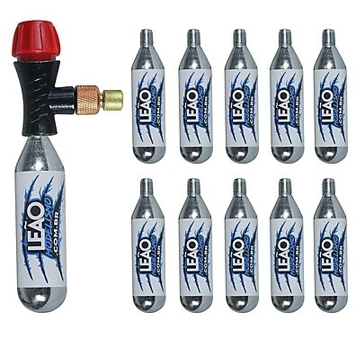 Bomba de CO2 para Bicicleta + 10 Cilindros 16g - Encha Pneus na Hora!