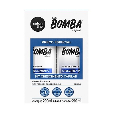 Bomba Original Salon Line: Kit Shampoo + Condicionador 200ml