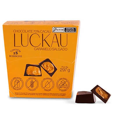 Bombom 70% Cacau c/ Caramelo Salgado: Zero Açúcar!