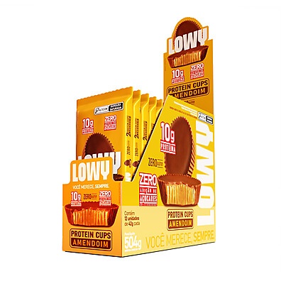 Bombom Cups Lowy Amendoim 504g: Sabor Irresistível!