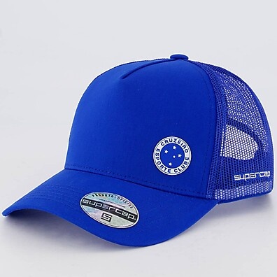 Boné Cruzeiro Trucker Azul: Estilo e Conforto!