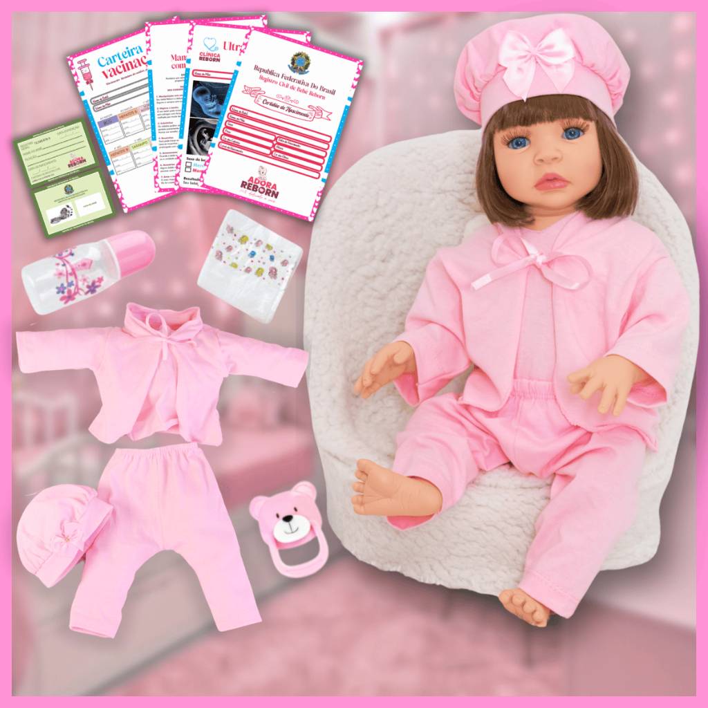 Boneca Bebê Reborn de Silicone Realista – Pode Tomar Banho!