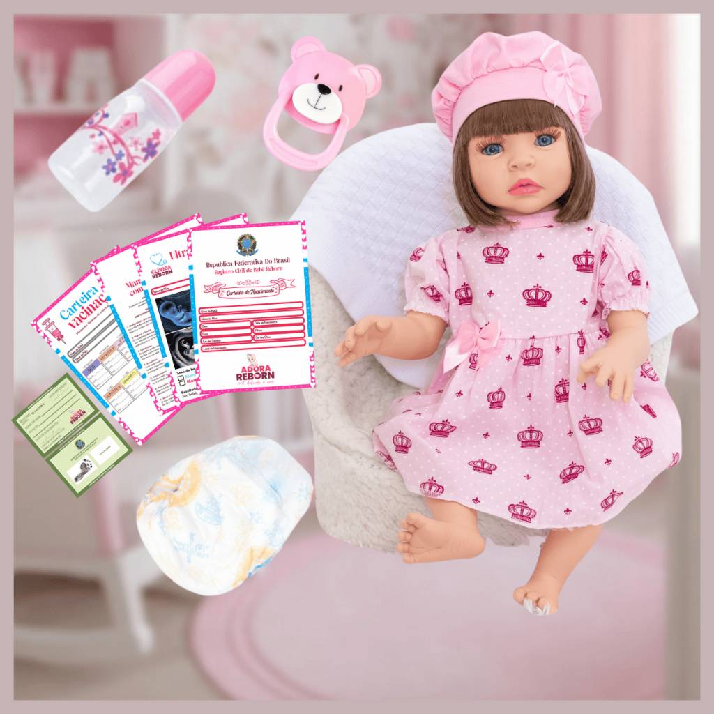 Boneca Bebê Reborn em Silicone Realista - Pode Dar Banho!