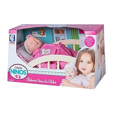 Boneca Nino's Reborn Dormindo – Realismo e Encanto em Cada Detalhe
